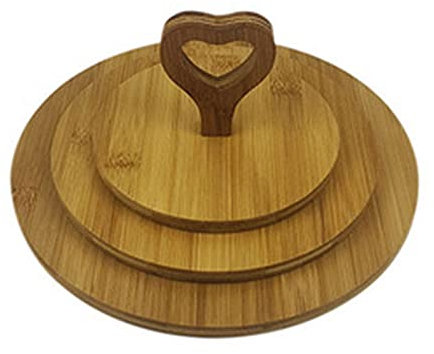 Tortenständer, 3 Etagen, Holz-Dessert-Kuchenteller, Obst-Aufbewahrungstablett, Holz-Küchen-Organizer, Holz-Kuchen-Display, Servierschale, Hochzeitstorte-Teller, Süßigkeiten, Cupcake, Dessert-Display-