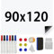Hisredsun 90x120cm Magnetisches Whiteboard-Papier, Selbstklebendes Magnetisches Whiteboard-Blatt Mit Trockenem Radiergummi, Magnetischer Whiteboard-Aufkleber Für Wand Büro Haus Schule (Weiß, 90x120cm)