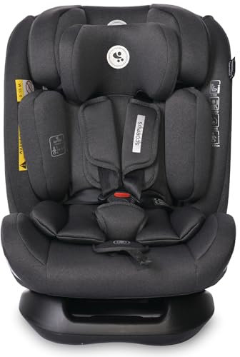 Lorelli Auto Kindersitz Scorpius i-Size, mitwachsender Autositz für Kinder von 40-150 cm, Babysitz, Autokindersitz ab Geburt bis 12 Jahre, Einstellbare Kopfstütze, 5-Punkt-Sicherheitsgurt, schwarz
