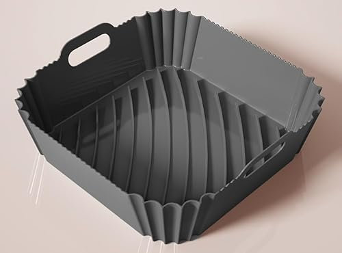 ENSINE Air Fryer Silicone Liners for Philips Airfryer 3000 Series XL 6.2L, Air Fryer Accessories Compatible with Tefal Easy Fry Max Digital Air Fryer 5L,1 Pcs airfryer Inserts (Black)