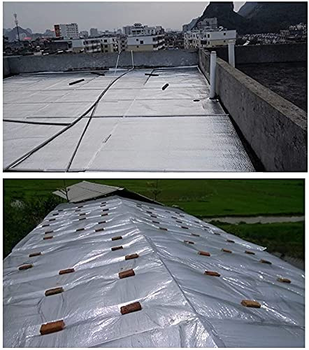 Heat Reflective Vapour Barrier Bubble Foil Insulation Save Energy Warm Up Room Reflective Layers Ideal for Car Garage Doors Aluminium Double Layered Size: 1x4m/3.2x13.1ft