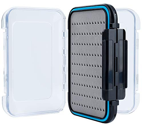 Jesustree Boîte de Pêche à la Mouche, Boîte à Mouches Imperméable Double Face Rangement Plastique Transparente Accessoire de Pêche pour Leurre Appâts
