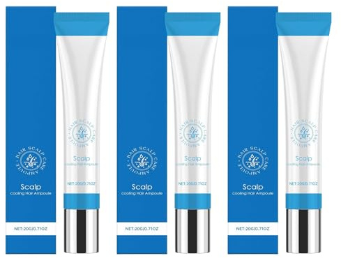 Ampoule capillaire Scalphy, sérum capillaire à bille avec effet rafraîchissant, maintient le cuir chevelu propre, améliore la brillance des cheveux, sérum pour cuir chevelu Scalphy (3PCS)