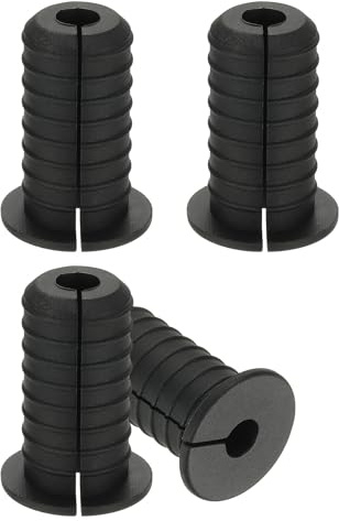 PATIKIL Wall Grommets for Cables 3/4, 4 Pcs Cable Routing Kit Silicone Hole Grommet Feed Through Bushing for Ethernet Accessories with 0.28 (7mm) Hole, Black