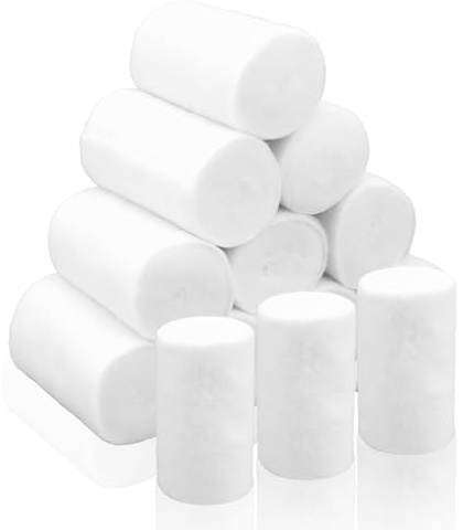 Gjinxi 6 Rolls Cast Padding, Individual Pack Soft Cotton Undercast Padding Wrap, Paddings Bandage Cast Use with Plaster Cloth Gauze for Halloween Wrap Bandage Art, Body Casts, Mask Making, Craft