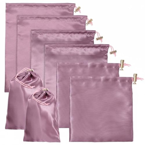 Sacchetti per giocattoli per adulti, 6 pezzi, in raso di seta di qualità, con coulisse, regolabili, in microfibra, organizer per giocattoli, borse regalo, borse pieghevoli, per donne, uomini