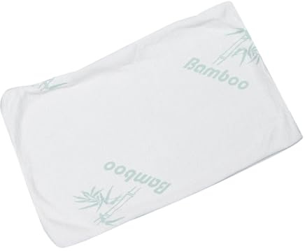 TOKIDNY Fodera Cuscino Cervicale in Fibra Bamboo Morbida e Traspirante Copripiumino Memory per per Sonno su Schiena e Pancia Antiumidità e Alta Durata
