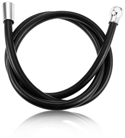 bowarepro 1.5m Schwarz Silikon-Duschschlauch mit Verdrehschutz und Anti-Knickschutz – Ultraweicher Brauseschlauch mit 360° Drehbarem G1/2” Anschluss, Leicht zu Reinigen für Badewanne, Haustierdusche