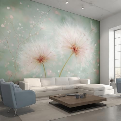 Genérico Decoracion Papel Pintado Diente de León, Fotomurales Flor Rústica Granja Papel Pared Tejido No Tejido Murales de Pared 280x200 Salon Dormitorio Decorativa W&61