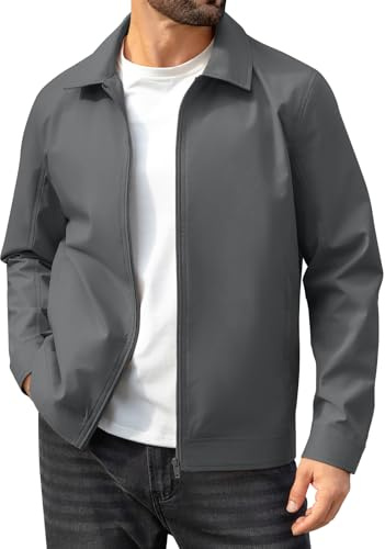 Xnova Chaqueta de Hombre Ligera Cortavientos Chaquetas Bomber cuello Vuelto Impermeable Cazadora Elegante e Informal Primavera Verano Jacket de Entretiempo