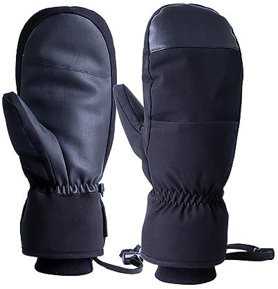 Haodream Guantes de esquí y nieve de invierno, cálidas pantallas táctiles, guantes de snowboard para hombres y mujeres para correr, ciclismo, esquí manoplas para hombre y mujer con correa