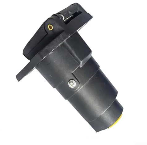 Connettore cablaggio rimorchio lama RV 7 pin, presa di traino femmina lato veicolo per camion e camper, adattatore rimorchio a 7 vie con coperchio a molla, alloggiamento in PP,