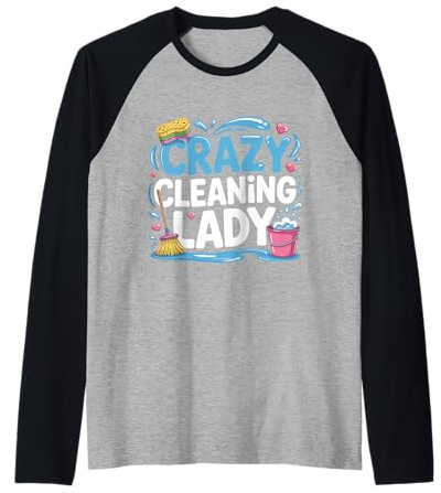 Cleaning Lady Housekeeper Housekeeping Cleaning Lover Raglan Baseball Tee