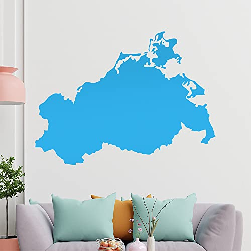 KIWISTAR Bundesland Mecklenburg-Vorpommern - Schwerin Rügen Wandtattoo in 6 Größen - Wandaufkleber Wall Sticker - Dekoration, Küche, Wohnzimmer, Schlafzimmer, Badezimmer