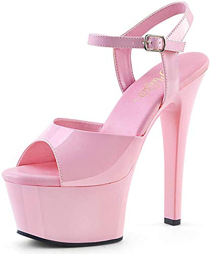 Pleaser dam Aspire-609 platåsandal, B Pink Pat B Pink, 41 EU