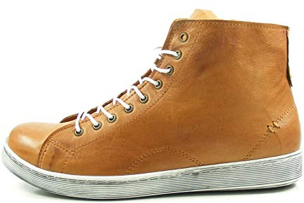 Andrea Conti Sneaker high 0341500 Damen Schnürboots mit Reißverschluss, Größe:41 EU, Farbe:Braun