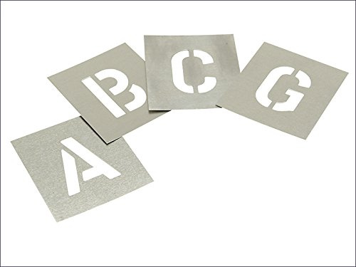 Stencils - Set aus Zink-Schablonen – Buchstaben 10,2 cm.