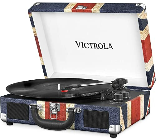 Victrola Suitcase Platine Vinyle Mallette Vintage Bluetooth - UK Flag
