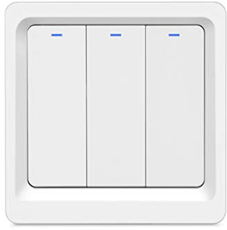 Yagusmart Wifi Smart Lichtschalter,Neutralleiter erforderlich,Kompatibel mit Alexa, Google Home und IFTTT,mit Fernbedienung und Sprachsteuerung,Timing-Funktion(3 Weg)