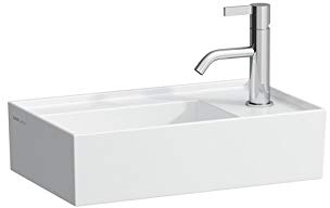 Laufen Kartell Handwaschbecken,Armaturenbank rechts, unterbaufähig, ohne Hahnloch, ohne Überlauf, 460x280, Farbe: Weiß - H8153340001121