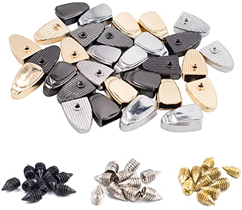 Extracteur de fermeture à glissière, Métal Bouchon de Fermeture À Glissière Queue Clips réparation de fermeture à glissièr avec Vis pour DIY Vêtements Bagages Artisanat, 30 Pièces