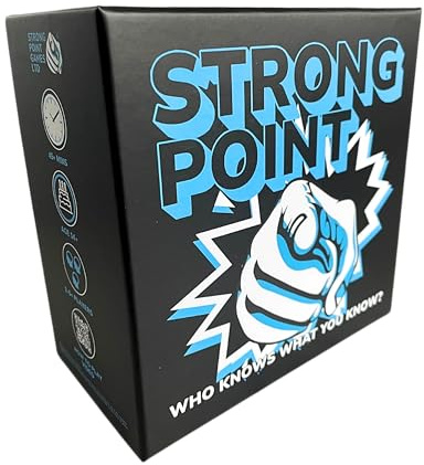 Strong Point - Trivia Board Game for Adults & Families | Game Nights & Parties | Small Box Big Fun | Easy Setup & Play | 1000 Questions | 200 Category Cards | 2-6+ Players | Hit with Non-Trivia Fans