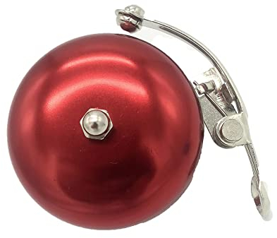 Campanello vintage per bici, mini campanello retrò per bicicletta, in alluminio, con allarme, colore: rosso