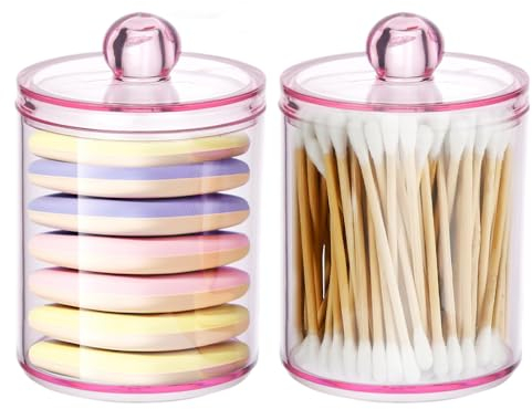 FEIBAMAOYI Boite à Coton Tige et Boules - Distributeur pour Salle de Bain - Conteneur pour Fil Dentaire (A2)