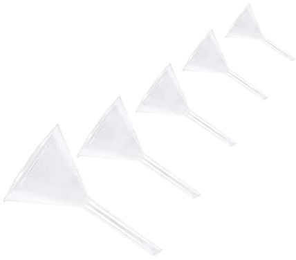 Healvian Bicchiere 5 Pz Imbuto Di Imbuti Stelo Filtro Imbuto Inferiore Chimico Per Liquidi Imbuti Per Per Acqua Buchner Conico Forniture