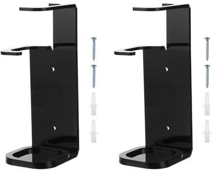 PATIKIL Lichtschwertständer Wandhalterung 2er Pack Acryl Lichtschwert Wandhalter Display Halterung Baseballschläger Halter mit Schrauben für Zuhause Büro Lichtschwert, Schwarz