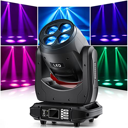Bee Eyes LED Beam Moving Head Licht 4-in-1 Zoom-Effekt Bühnenlicht RGBW Licht für Event Show DJ Bar Pub Club Hochzeit Disco Party Licht