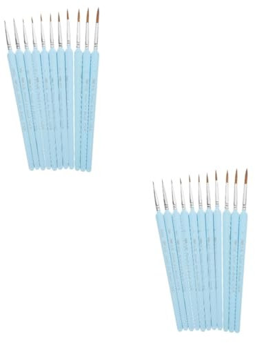NUOBESTY 22stücke Miniatur Pinselset Teilig Für Feine Details Künstlerpinsel Aquarell Und Ölmalerei Leicht Und Tragbar Für Profis Und Anfänger Verschiedene Spitzen Für Vielseitige