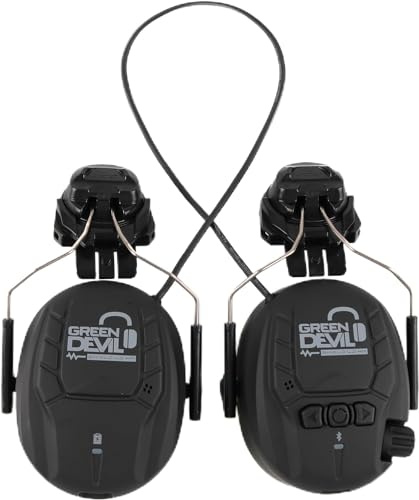 GREEN DEVIL Shield LD Aktiver Gehörschutz - elektronischer Gehörschützer mit Bluetooth 5.3 Technologie Integriertes Mikrofon EN352-konforme SNR 32dB für Mähen und Lärmintensive
