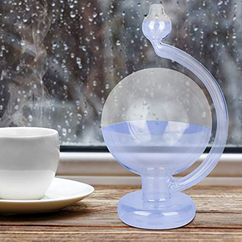 Bouteille en Verre pour Prévisions Météorologiques, Baromètre Bleu, Décoration de la Maison, Prévisions Innovantes des Changements Météorologiques, 15cm