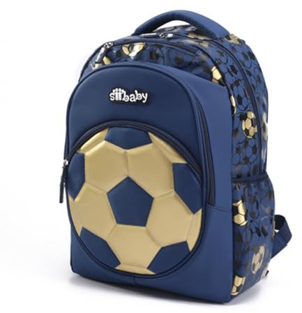 Morbuy Kinder Schule Rucksack Mädchen jungen, Fußball Drucken Handtaschen-Rucksack für Arbeit Business Reisen, Wasserdicht Schulrucksack Lehrertasche für Herren Damen (Blau Fußball)