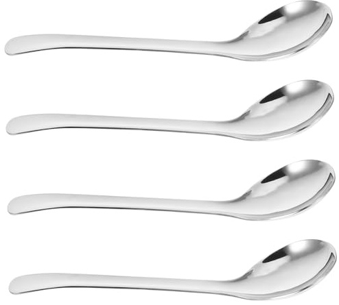 Alipis 4stücke Edelstahl Servierlöffel Küchenlöffel Suppenkellen Mit Komfortablem Griff Spülmaschinenfest Für Suppen Eintöpfe Und Mehr