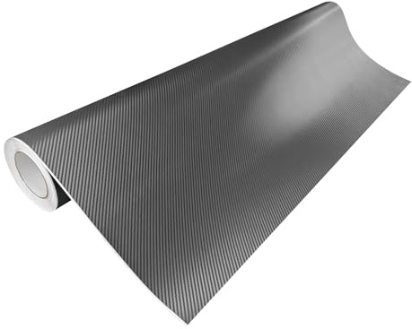 Carbon Folie 100x200 cm | Carbonfolie matt mit Luftkanal-Kleber und UV-Schutz | Selbstklebend Autofolie für Innen und Außen | Auto Folierung für Tuning | Carwrappingfolie | Carbon 3D Graphit