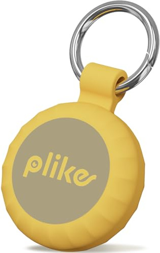 Plike Bluetooth Item Tracker, Works with Apple Find My (iOS Only) | Never Lose Your Keys, Bags & Wallet Again with Worldwide Tracking & Separation Alerts | Replaceable Battery, Keychain Included