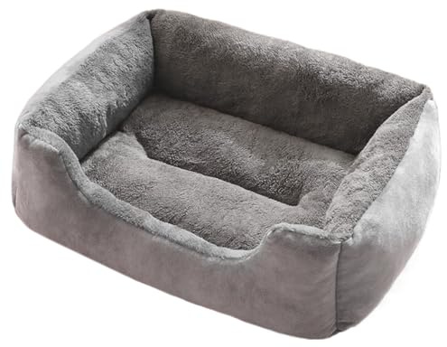 Hundsäng – ortopedisk hundbädd | rektangulär tvättbar sovbar valpsoffa | mjuk plysch sällskapsdjur valp gosa lugn, uppvärmning soffa för sovrum vardagsrum kennel B