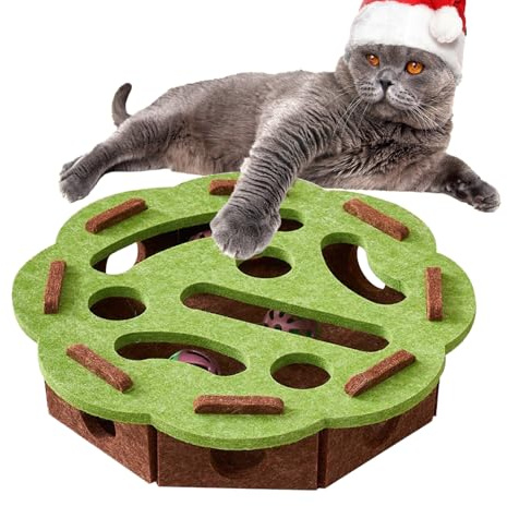 Mangeoire Puzzle Pour Chat – Mangeoire Sensorielle Pour Chat | Distributeur De Friandises Interactif, Plat D'enrichissement Mental, Jouet D'entraînement À L'intelligence – Caisse D'entraînement Pour L