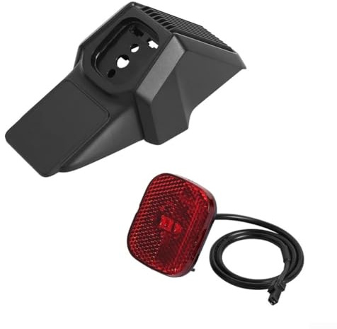 Eawfgtuw Rear Mudguard Assembly for For ZT3 Pro Electric Scooter with Brake Rear Light, Black ABS Kick Scooter Back Wheel Cover Replacement Part Accessory