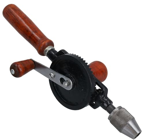 Hand Drill 1/4 / 8mm Chuck Hand Tools Double Pinion Wood Side Manual Turn TE138