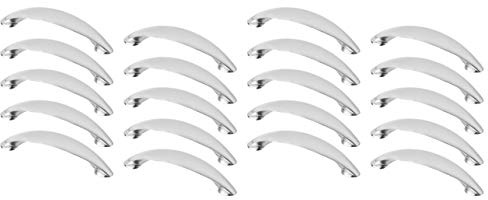 Gedotec Bogengriff Küche Möbelgriff Edelstahl Küchengriffe 96 mm - GRABBY | Bohrabstand 96 mm | Schubladengriffe aus Metall | Design-Griff gebogen | 20 Stück - Moderner Schrankgriff mit Schrauben