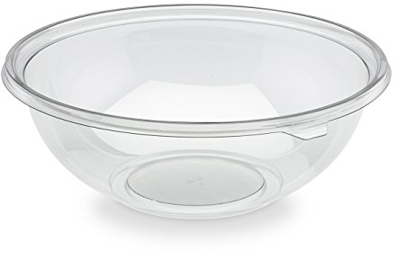 GUILLIN - FESTIPACK SL4500C SACHET DE 6 Saladier Rond 4500Cc, Couvercle non inclus, Polyéthylène, Transparent, 31 x 31 x 11,5 cm, Translucide