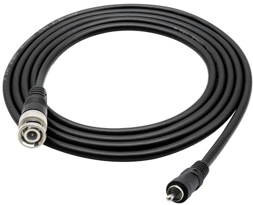 zdyCGTime BNC vers RCA câble d'extension RCA mâle vers BNC mâle vidéo Composite câble connecteur pour système de caméra de Surveillance CCTV à partir de numérique vers TV (1,5 m/1.5 m)