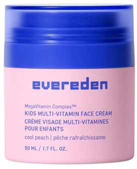 Evereden Kids Face Cream: Cool Peach, 50ml | Face Lotion | Clean and Non-Toxic Face Moisturiser | Multi-Vitamin Skin Care for Kids