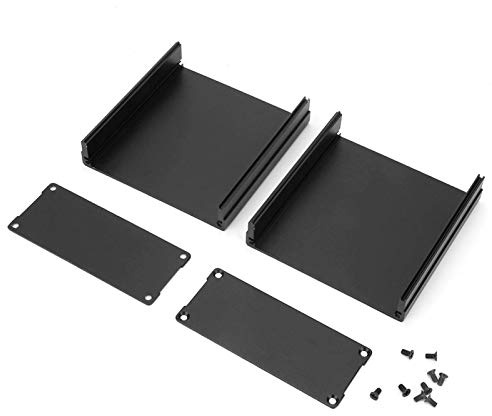 Aluminium Gehäuse Elektronik Leiterplattengehäuse Wärmeableitende Box Mattschwarzes Aluminiumgehäuse DIY Elektronisches Projektgehäuse 40 * 97 * 100 Mm