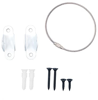 WANGCL 6 Packungen Möbelgurte, Babysicherheits-Möbelgurte, Anti-Kipp-Möbelgurte aus Metall für Kleinkinder, Anzug für Schränke und Regale, Weiß