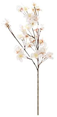 MISNODE Lot de 4 branches de fleurs de cerisier artificielles en soie, 40 cm, tiges de fleurs de cerisier blanches, fausses fleurs de cerisier pour la décoration de la maison ou du mariage