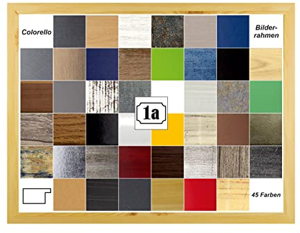 Colorello Deluxe Bilderrahmen Posterrahmen Din A0 Format 84,1x118,8 cm Kiefer Dekor Kunstglas klar